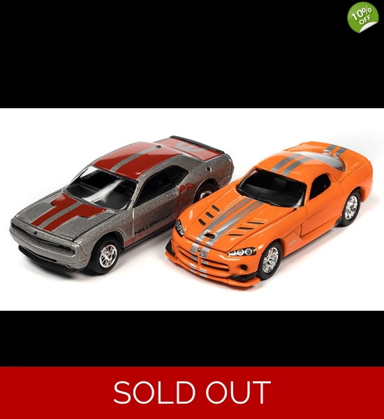 J.L. Mopar Twin Pack Challenger/Viper Diecast